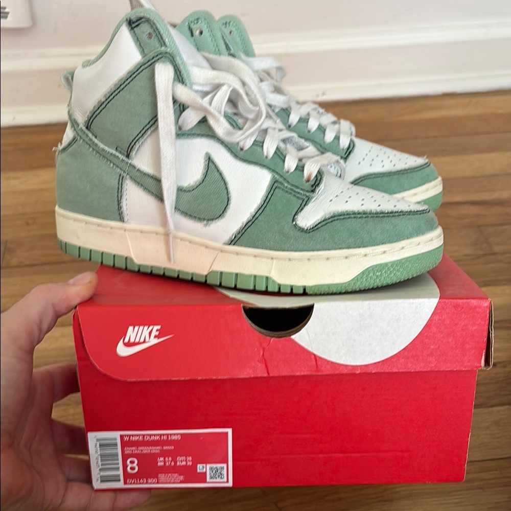 Nike Women’s Dunk High 1985 Green Denim